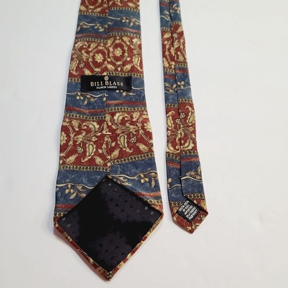 Bill Blass Black Label Silk Victorian Floral Print Neck Tie - Picture 2 of 6